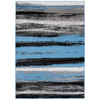 TEPPICH MAYA Blau Meliert Streifen Verwischt 180/250 cm - Blau, Textil (180/250cm) - Tapiso