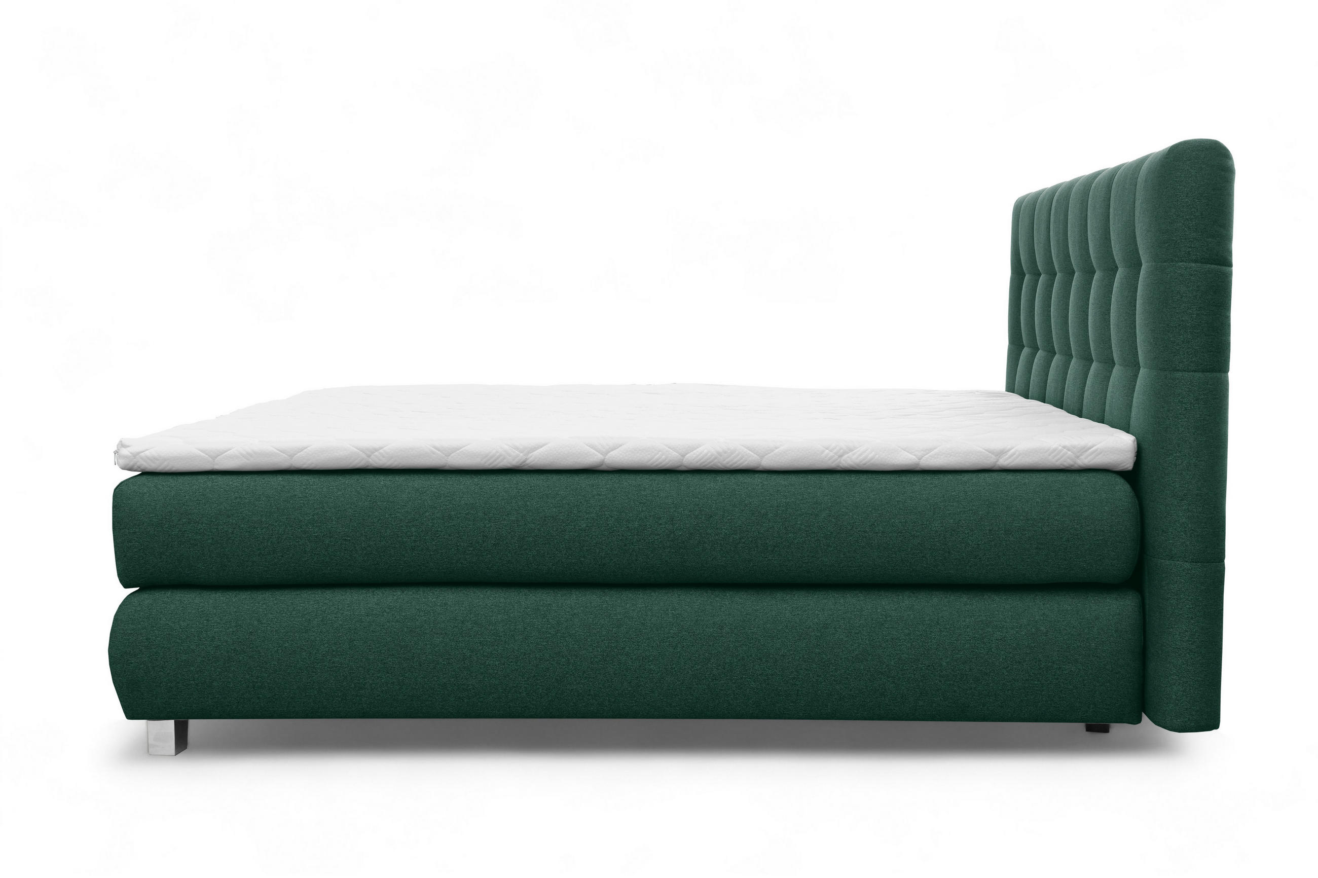 BOXSPRINGBETT Ben mit Pocketmatratze und Bonellmatratze inkl. Topper - Grün, Textil (220/200cm) - AN-Moebel 4u