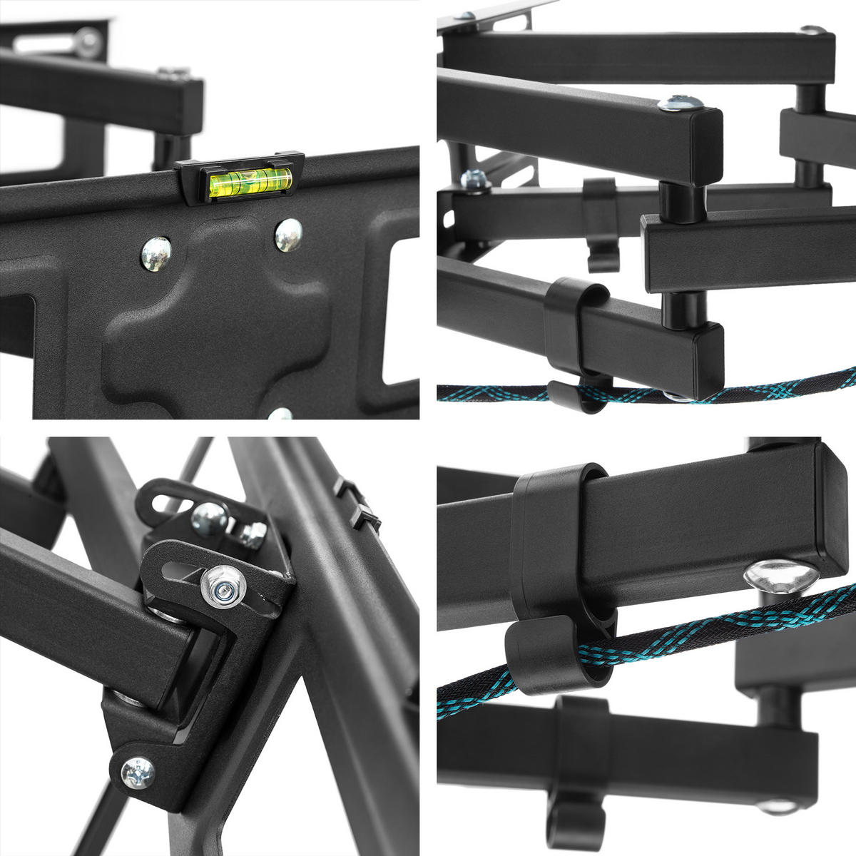 TV-WANDHALTERUNG, bis 100 kg,schwarz - Schwarz, Metall (45/40/52cm) - tectake