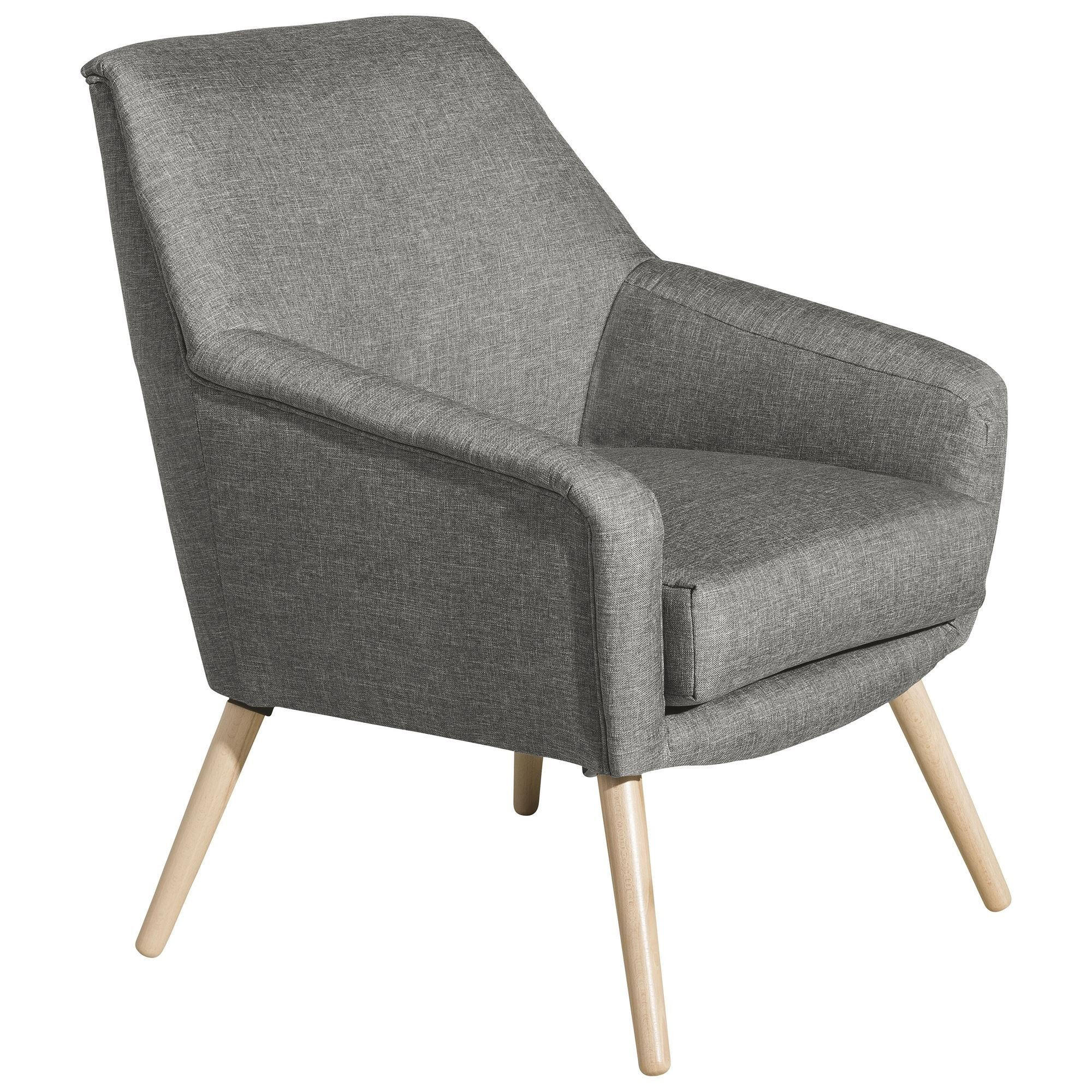 SESSEL Kachka Bezug Flachgewebe Buche natur / hellgrau - Grau, Kunststoff (67/81/71cm) - 58aufmkessel