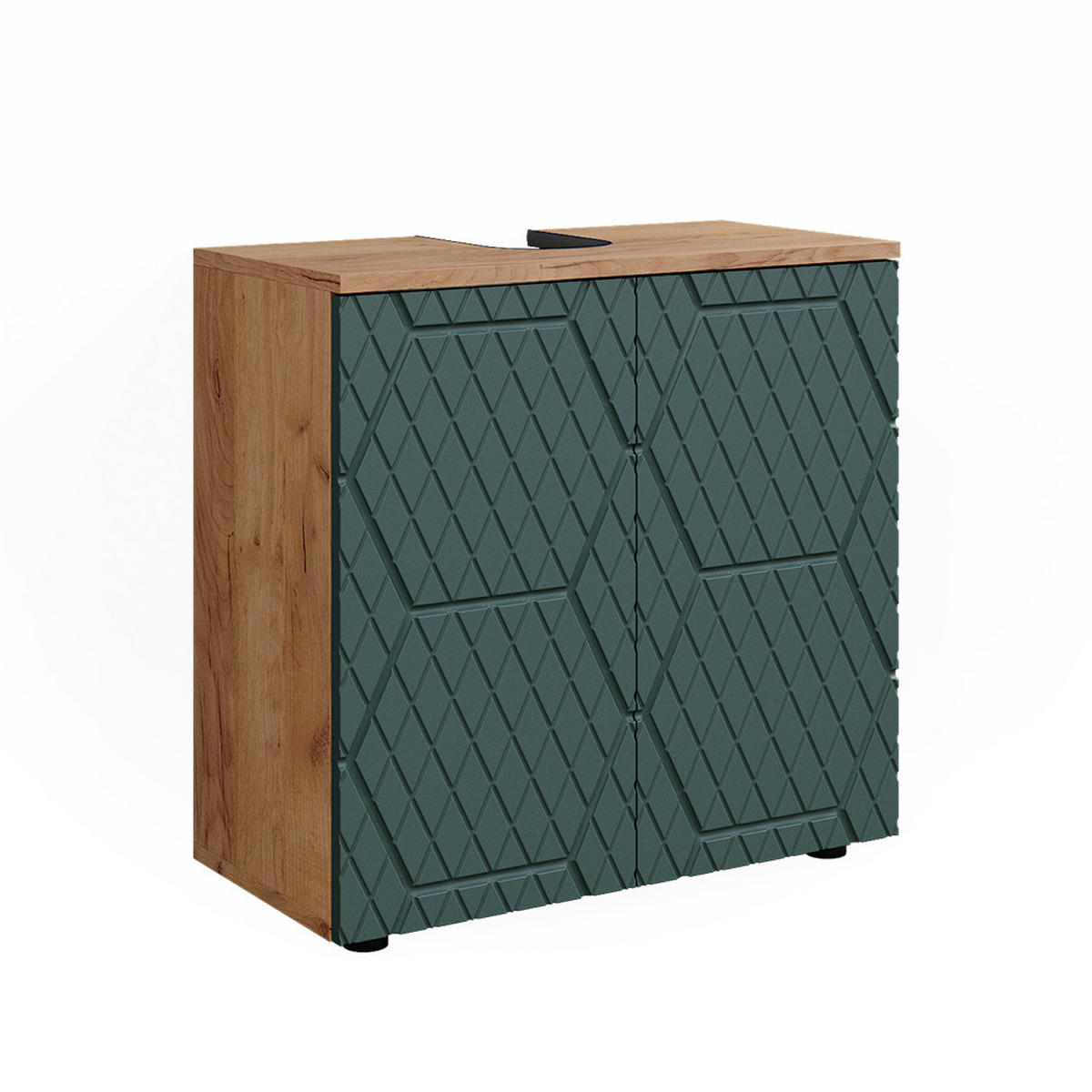 WASCHBECKENUNTERSCHRANK Irma Grün 60 x 59 cm - Grün, Holzwerkstoff (60/59/30cm) - Vicco