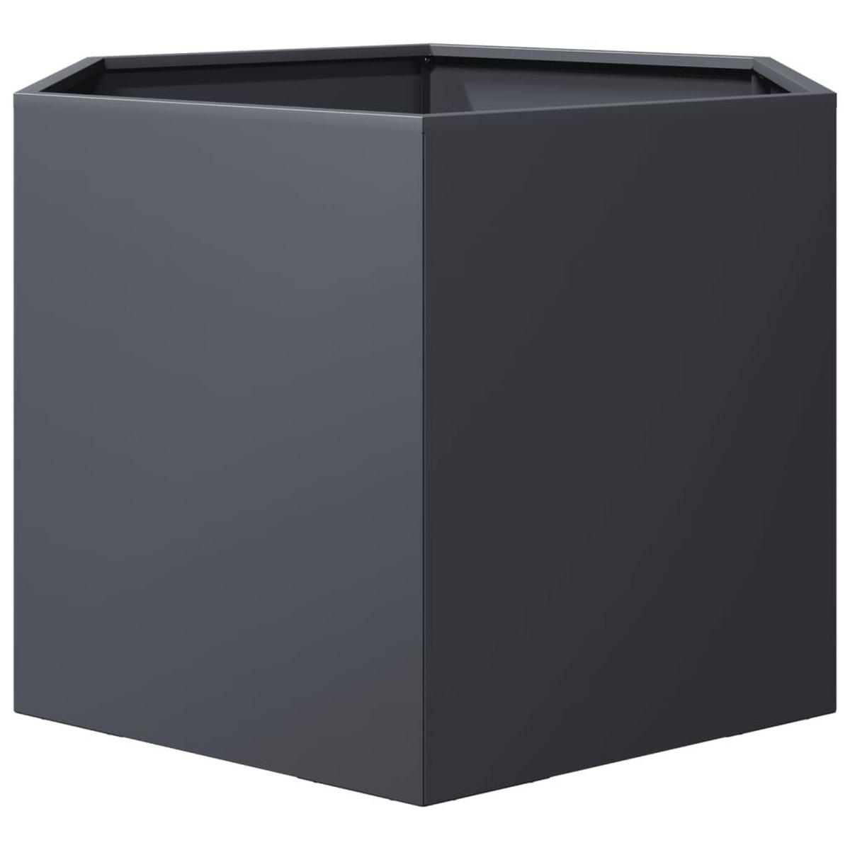 PFLANZKÜBEL Anthrazit Sechseckig 69/60/45 Stahl - Anthrazit, Metall (69/45/60cm) - vidaXL