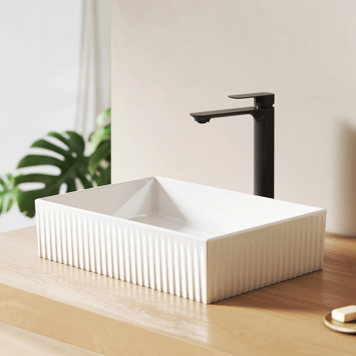 WASCHBECKEN Keramik Weiß 45 / 32 / 11 cm - Weiß, Keramik (45/11/32cm) - EMKE