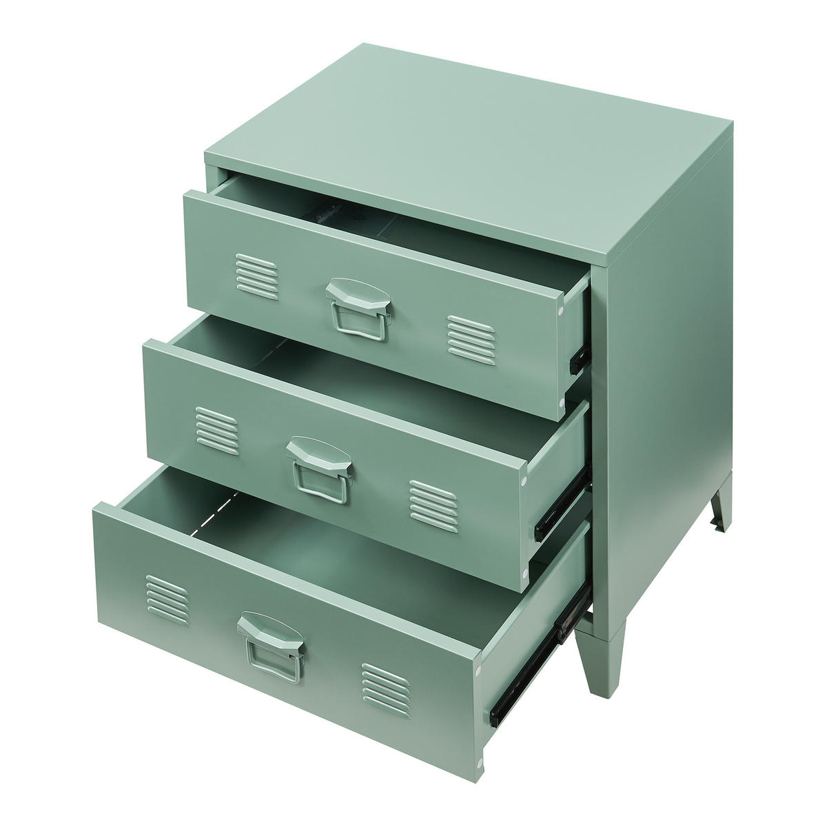 METALLSCHRANK Hämeenlinna - Grün, Metall (60/72/40cm) - [en.casa]