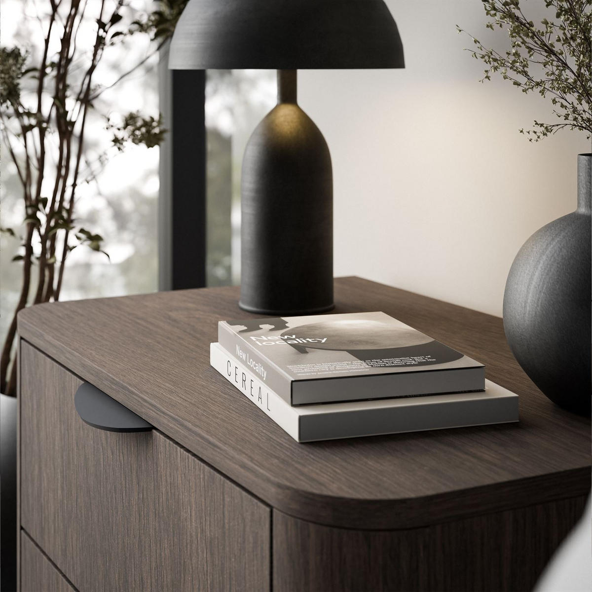 NACHTTISCH TWILIGHT mit Schubladen - Eichefarben, Holzwerkstoff (63/55/38cm) - Lookway