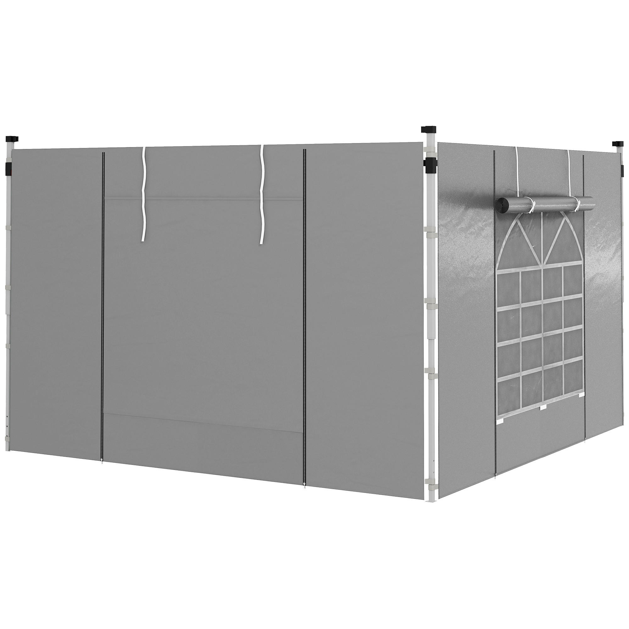 GiPP Pavillon-Seitenteil-Seitenteil Grau 295x195 cm