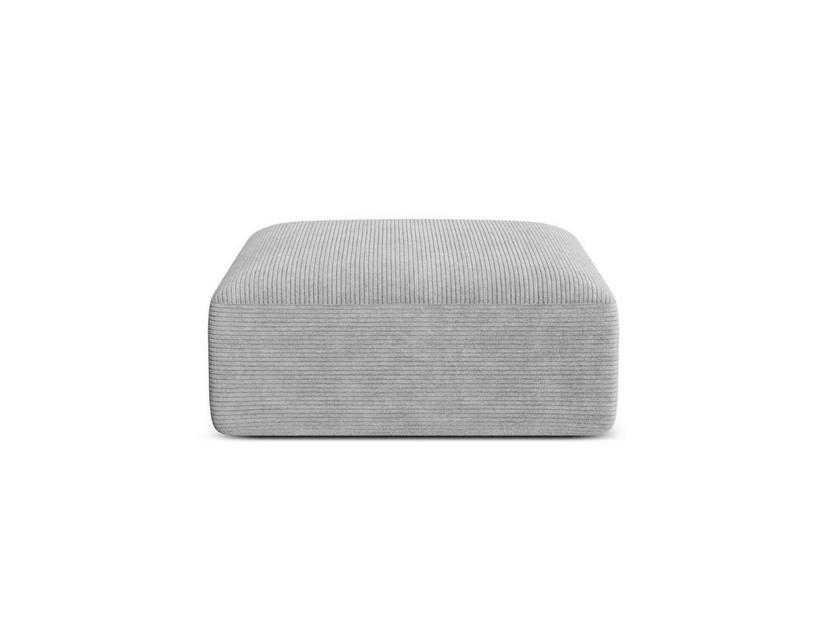 POUF Campi aus Cord silber - Silberfarben, Textil (90/40/90cm) - Cosmopolitan Design