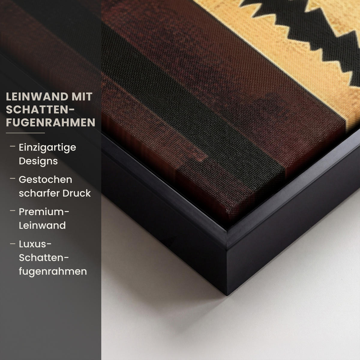 LEINWAND Bilder mit Rahmen - Figuren - Abstrakt - Symbole - 60x90 - Terracotta, Textil (60/90cm) - MuchoWow