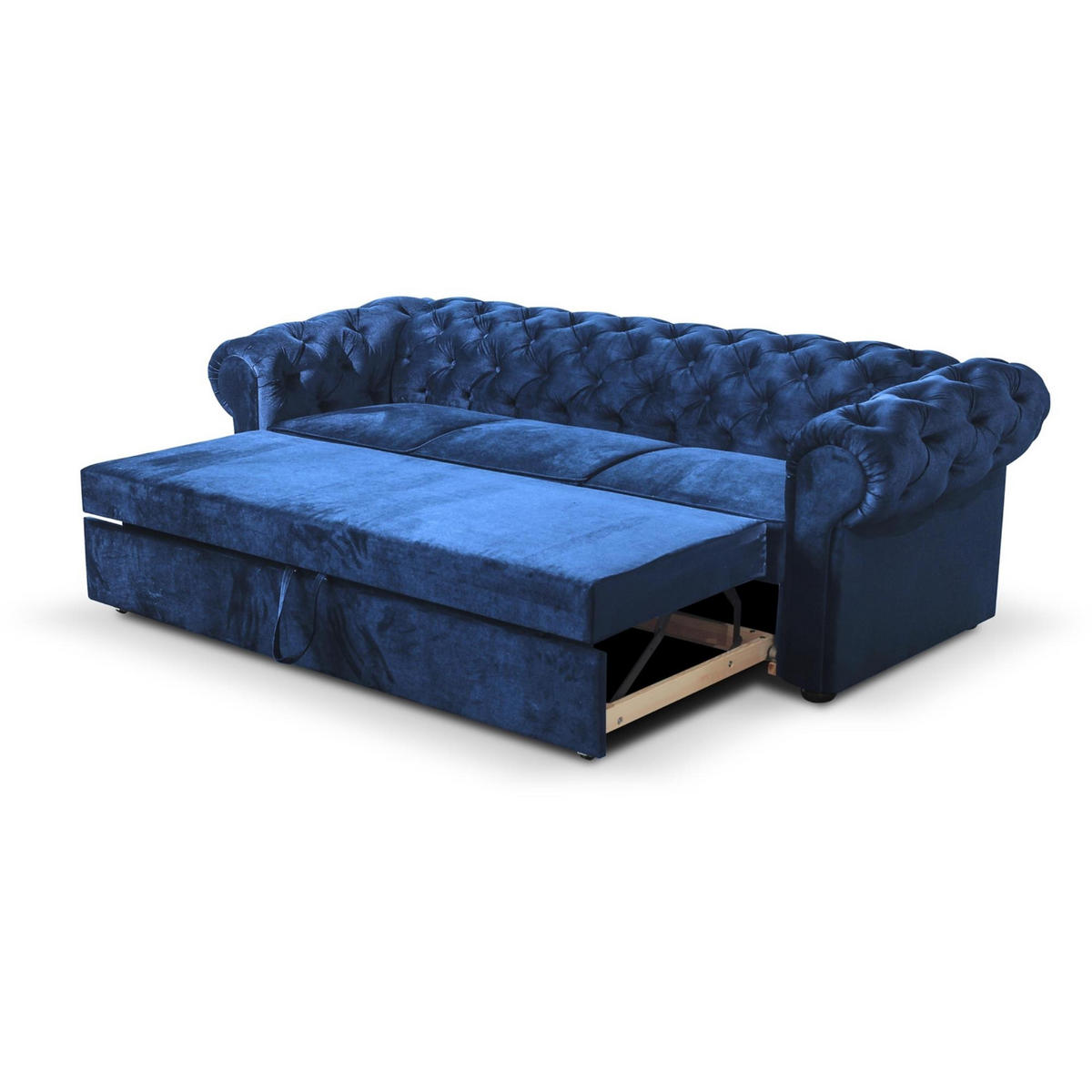 SITZGARNITUR Chester 3+2+1 im Chesterfield-Stil, Dunkelblau - Dunkelblau, Textil (252/82/92cm) - Beautysofa