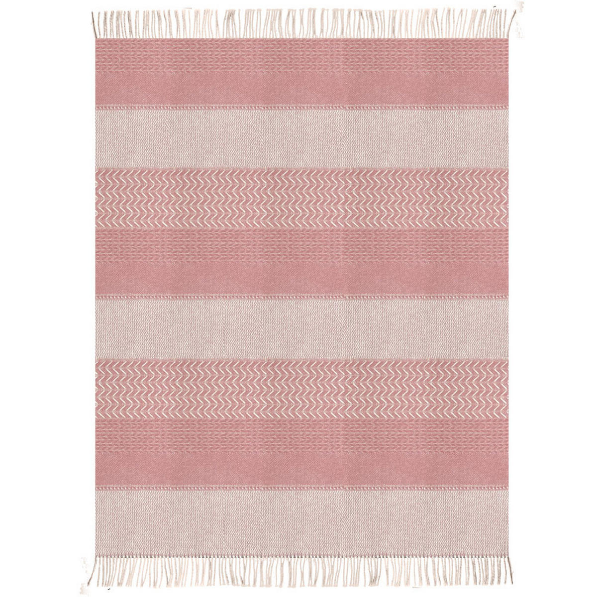 WOLLDECKE Uptown rosa 140x200 Neuseeländische Lammwolle - Pink, Textil (140/200cm) - Malagoon