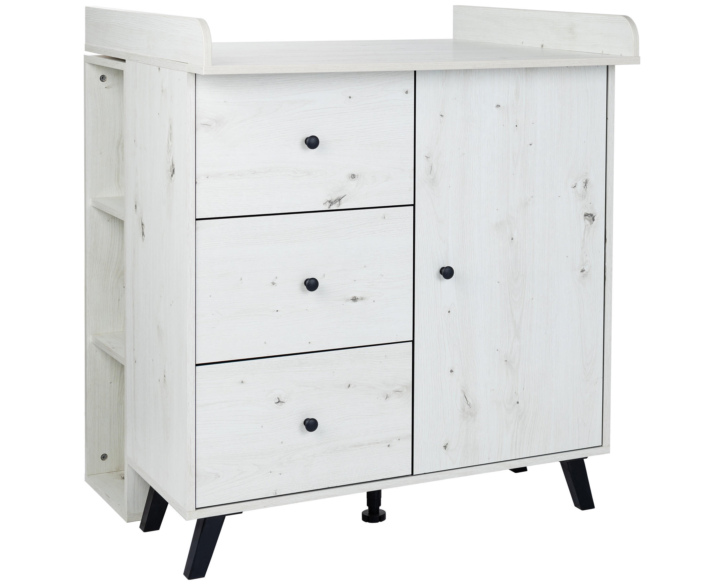 WICKELKOMMODENREGAL Lavea White Oak - Weiß, Holzwerkstoff (29/90/35cm) - arthur berndt