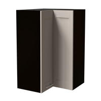 ECKHÄNGESCHRANK Oslo W14/60 Schwarz / Kaschmir Matt 60 / 60 / 96cm - Kaschmir/Schwarz, Holz/Holzwerkstoff (60/96/60cm) - Feldmann-Wohnen