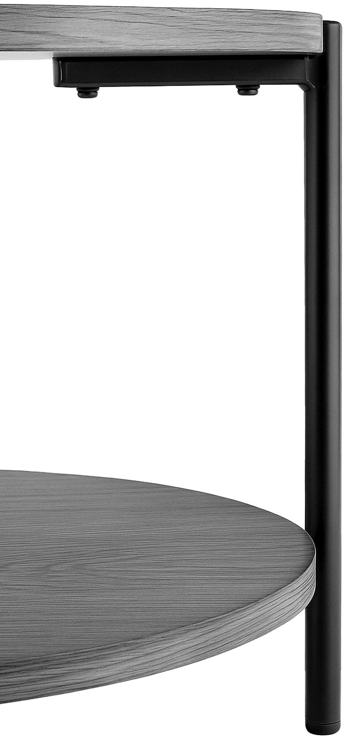 COUCHTISCH Bazon Holz Grau Beistelltisch Rund - Grau, Holz (80/80/40cm) - DELUKE