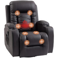 MASSAGESESSEL DE-06432 Wipp-, Liege- & Wärmefunktion, 145° neigbar, drehbar Dunkelbraun - Braun, Metall (82/103/99cm) - ComfortXL