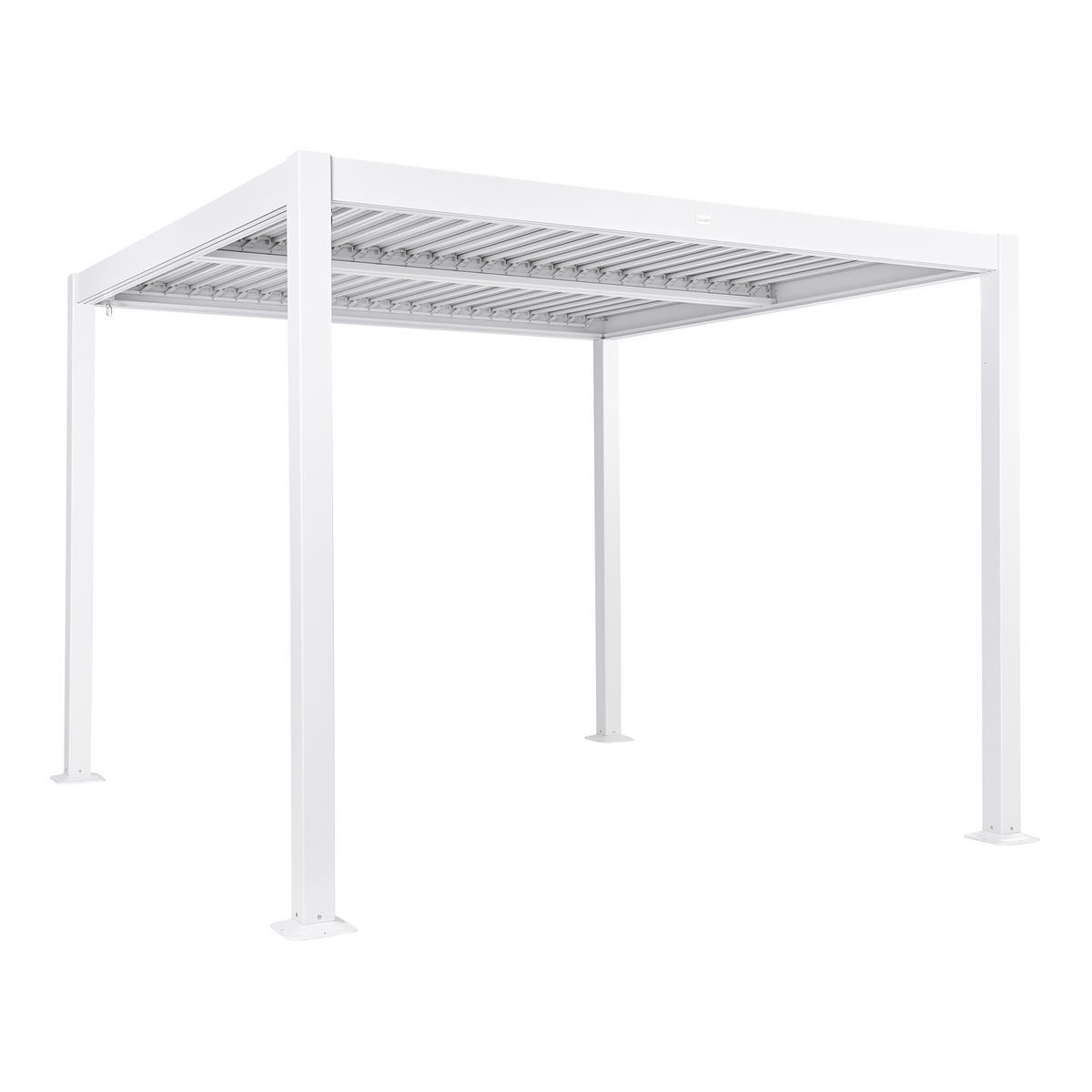 TRÄDGÅRDSPERGOLA vit Forno II - Vit, Metall (310/250/310cm) - Beliani
