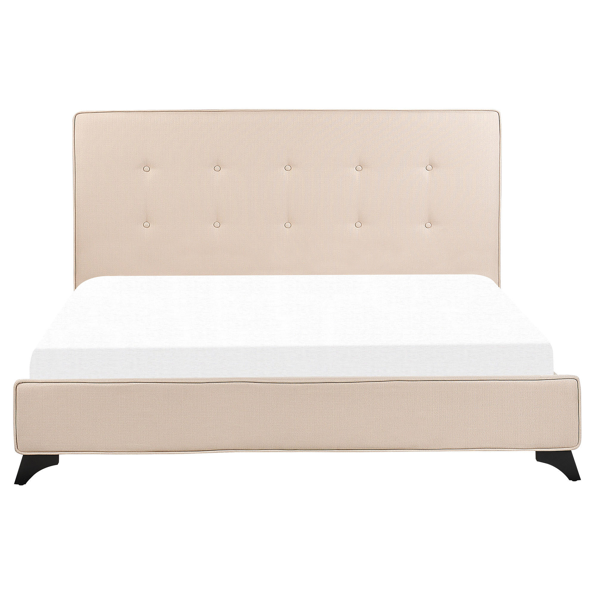 POLSTERBETT 160/200cm Beige Ambassador - Beige, Textil (160/200cm) - Beliani