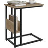 BEISTELLTISCH 55x36x59,5cm(BxTxH), Graue Holzoptik - Schwarz/Sonoma Eiche, Holzwerkstoff/Metall (36/55/59.5cm) - Woltu