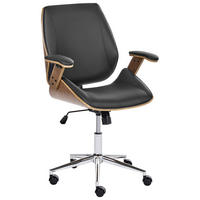 BÜROSTUHL Kunstleder Schwarz Bendra - Schwarz, Kunststoff (61/98/58cm) - Beliani
