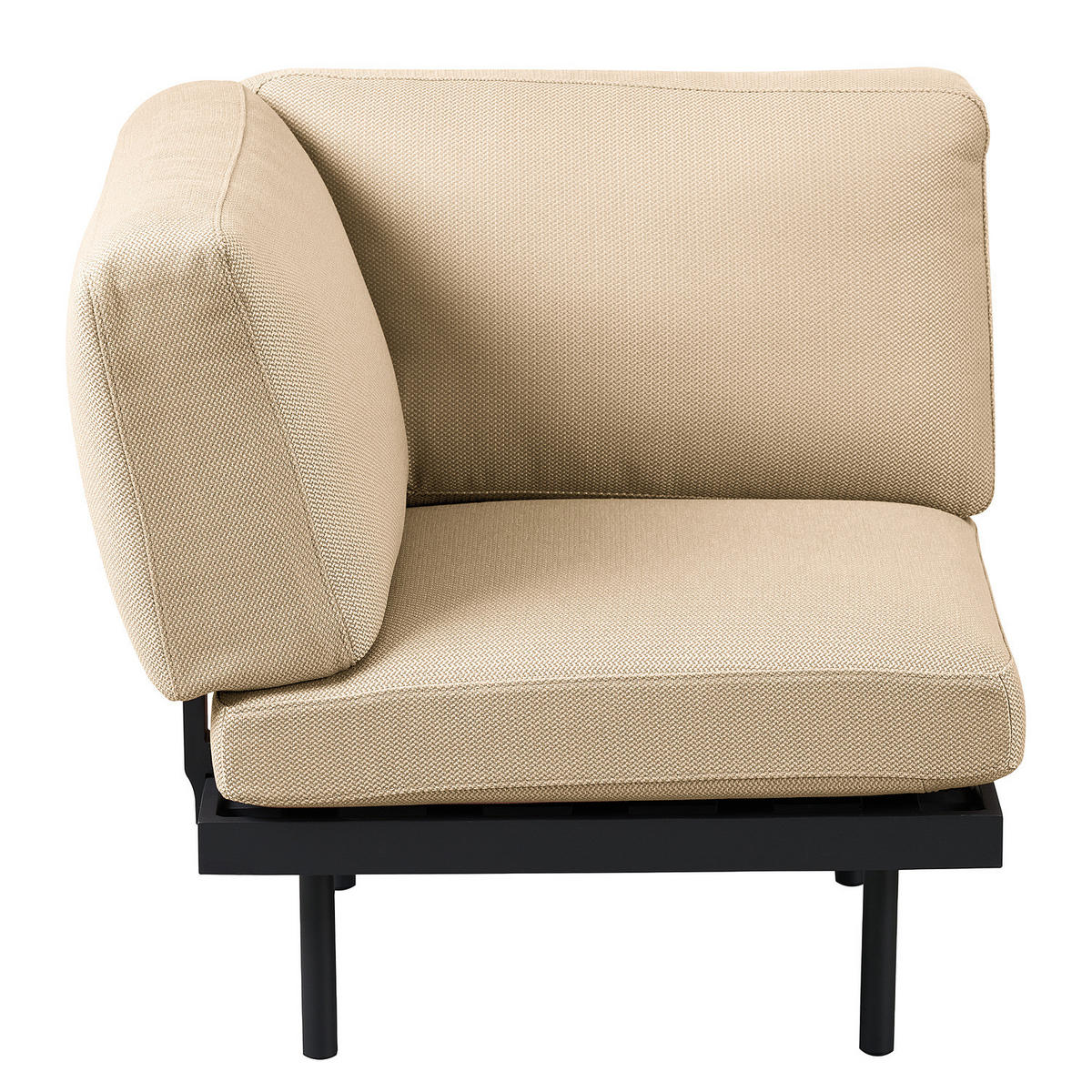 OUTDOOR-ECKELEMENT - Beige, Textil/Metall (84/83/84cm) - home24