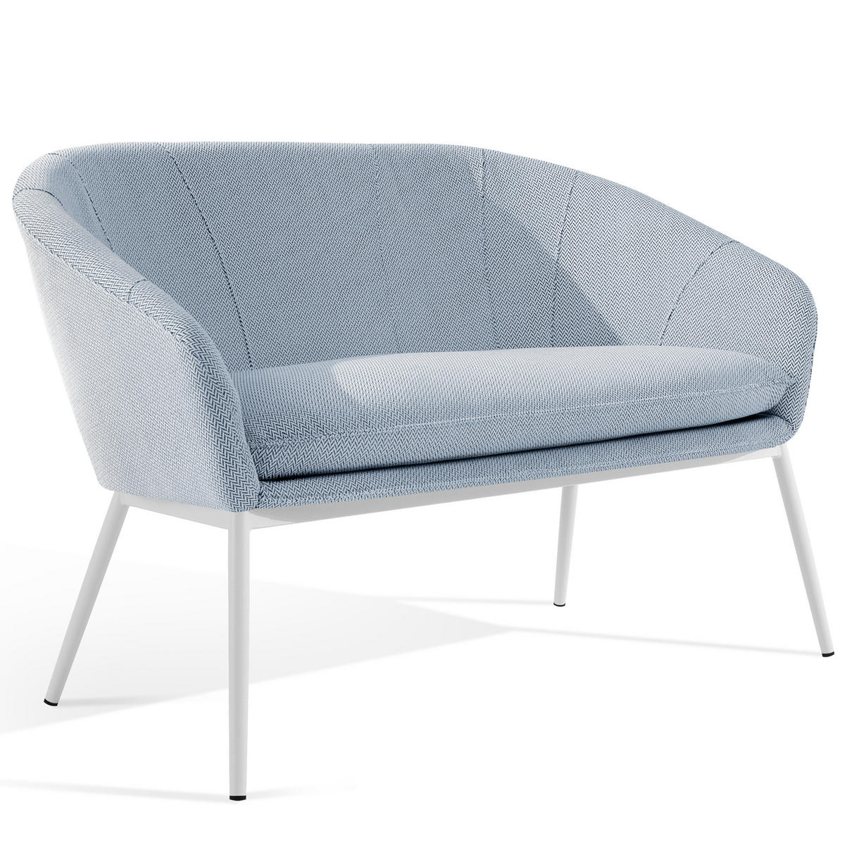 GARTENSOFA SOLIS Loungesofa, - Blau, Textil/Metall (118/76/66cm) - KONSIMO®