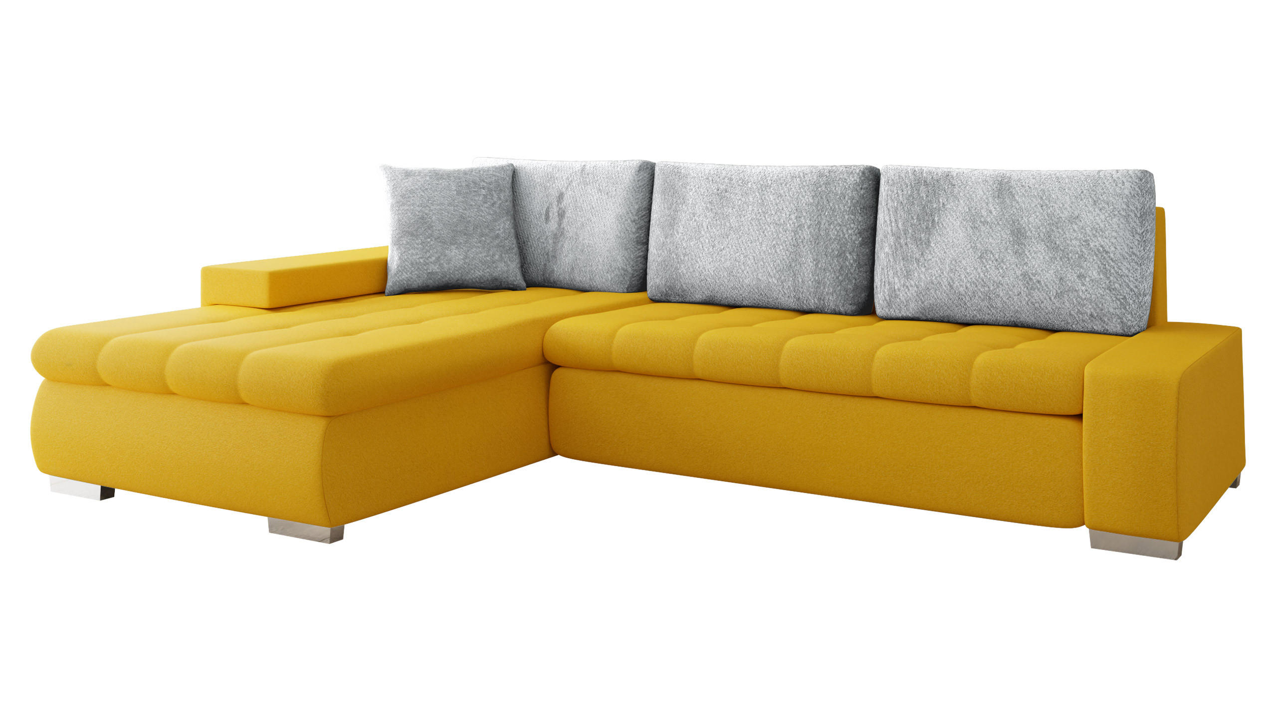 ECKSOFA Orkan Premium - Gelb, Holz/Textil (302/213cm) - MIRJAN24