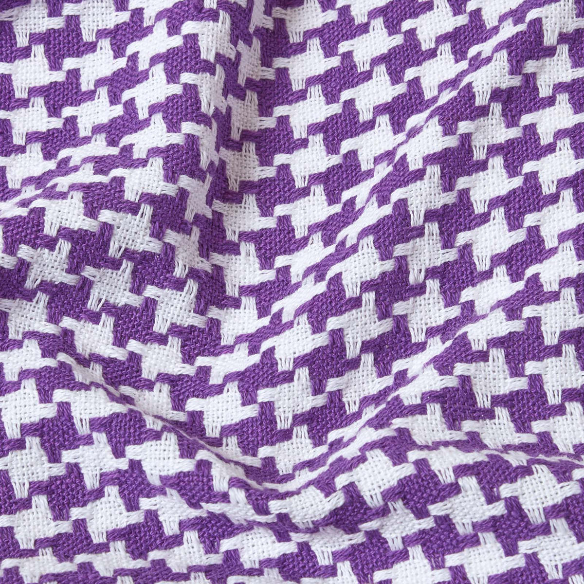 ÜBERWURF 225/255 cm, Hahnentritt-Muster - Lila, Textil (225/255cm) - Homescapes