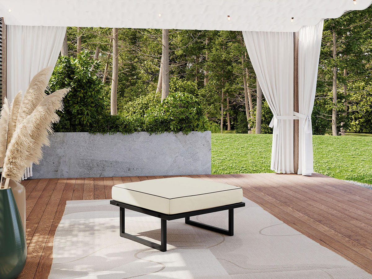 SITZHOCKER Elba - Beige - Beige, Textil (78/42/78cm) - MKS