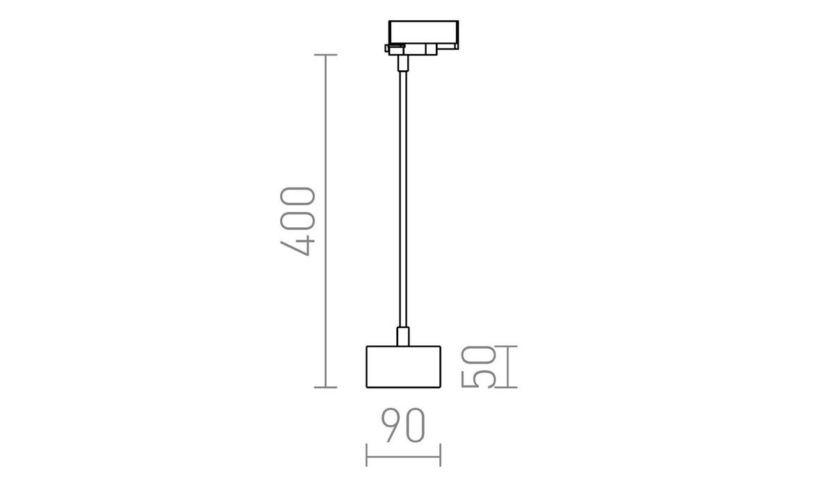 DECKENLEUCHTE PIXIE Schwarz 7 W - Schwarz, Metall (9/9/40cm) - Rendl