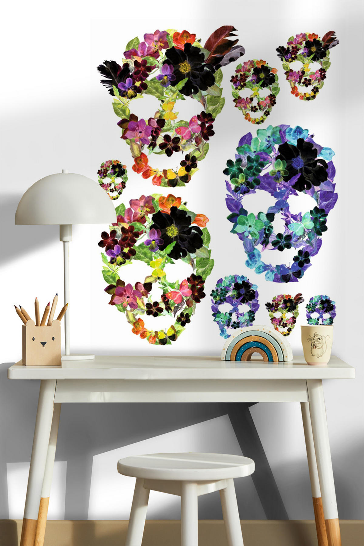WANDTATTOO Gesichter 85 x 65 cm - Multicolor, Papier (85/65/65cm) - Sanders & Sanders