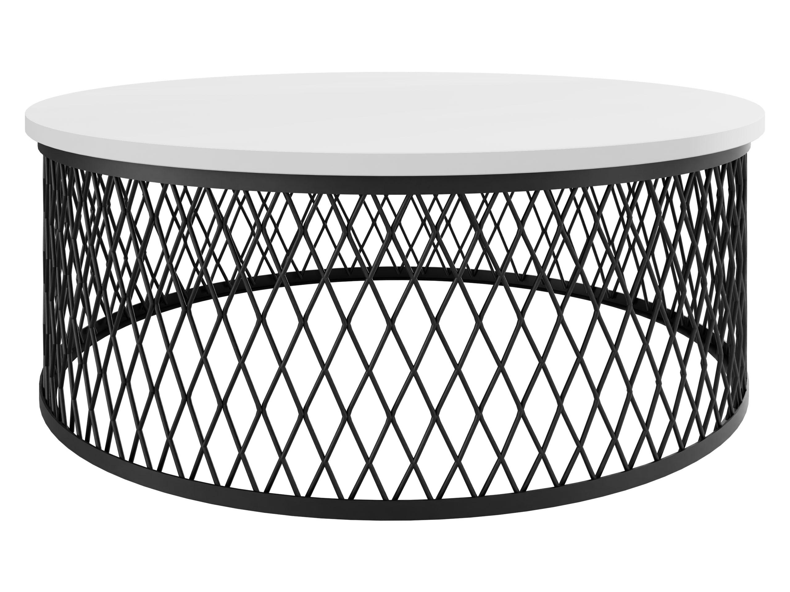 COUCHTISCH Meolte - Schwarz/Weiß, Holzwerkstoff/Metall (75/75/30cm) - MIRJAN24