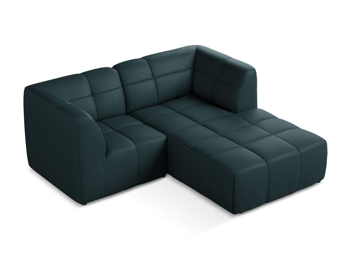 SOFAELEMENT Rechts Bouclé Stoff Grau - Silberfarben/Schwarz, Holzwerkstoff/Kunststoff (101/77/175cm) - Makamii