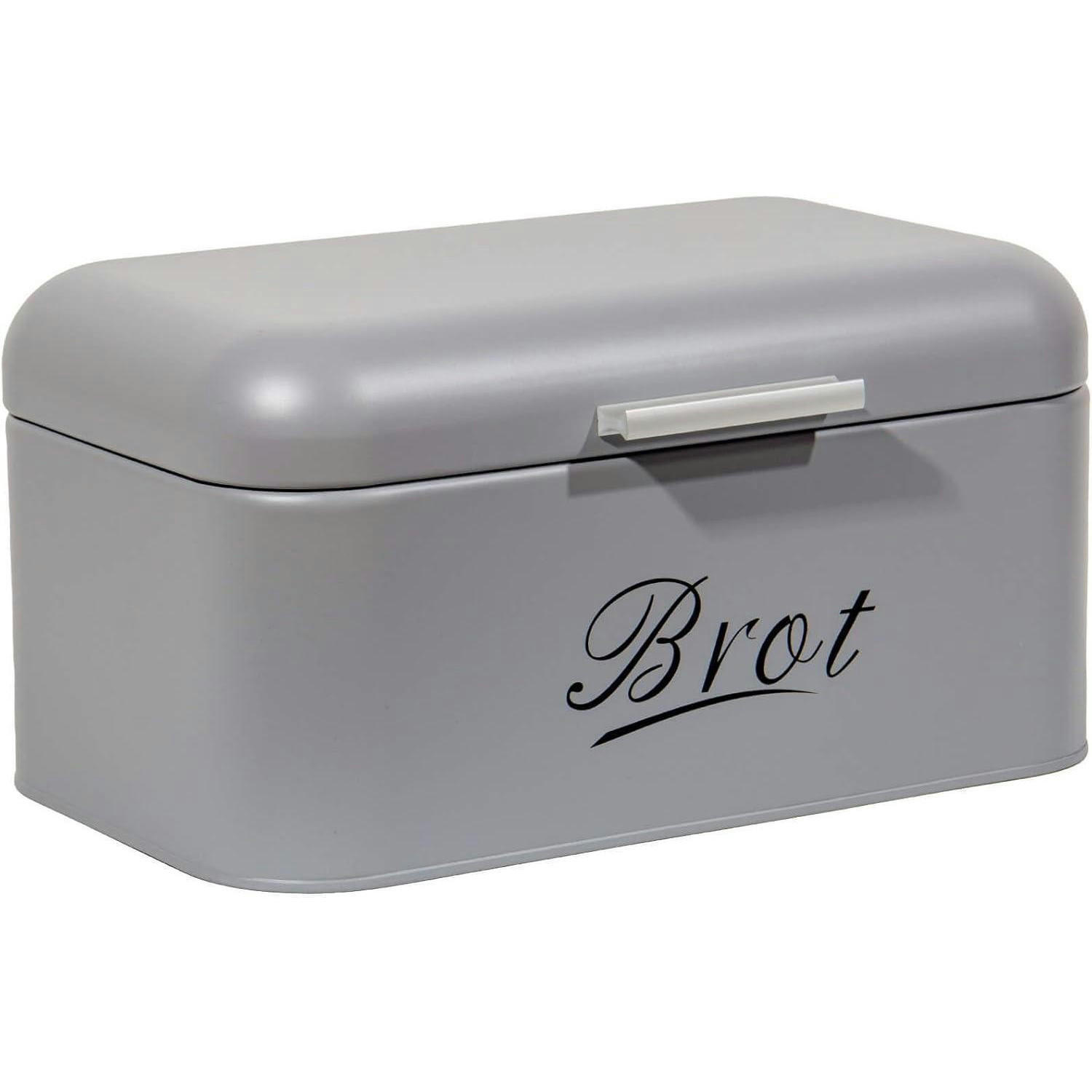 BROTKASTEN Grau 31 cm - Grau, Metall (19/16/31cm)
