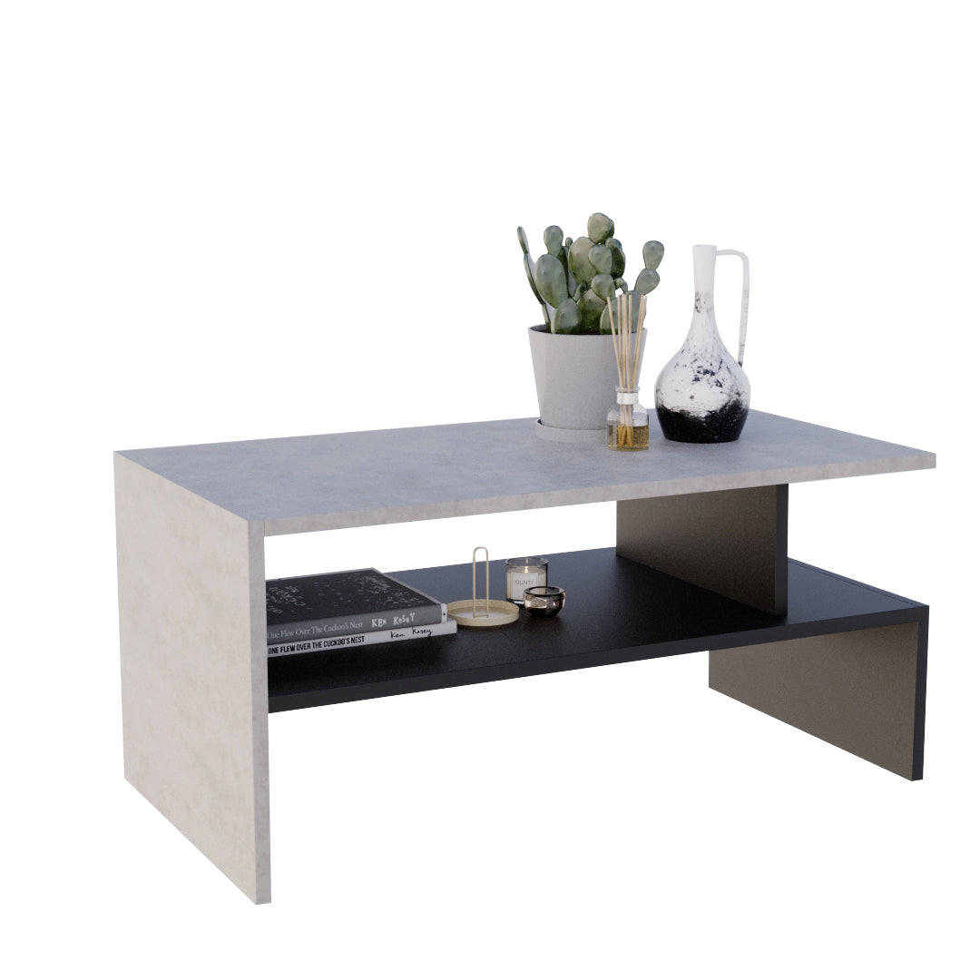 COUCHTISCH JULA 93 - Multicolor/Schwarz, Holz (50/93/45cm) - Mat-Haus
