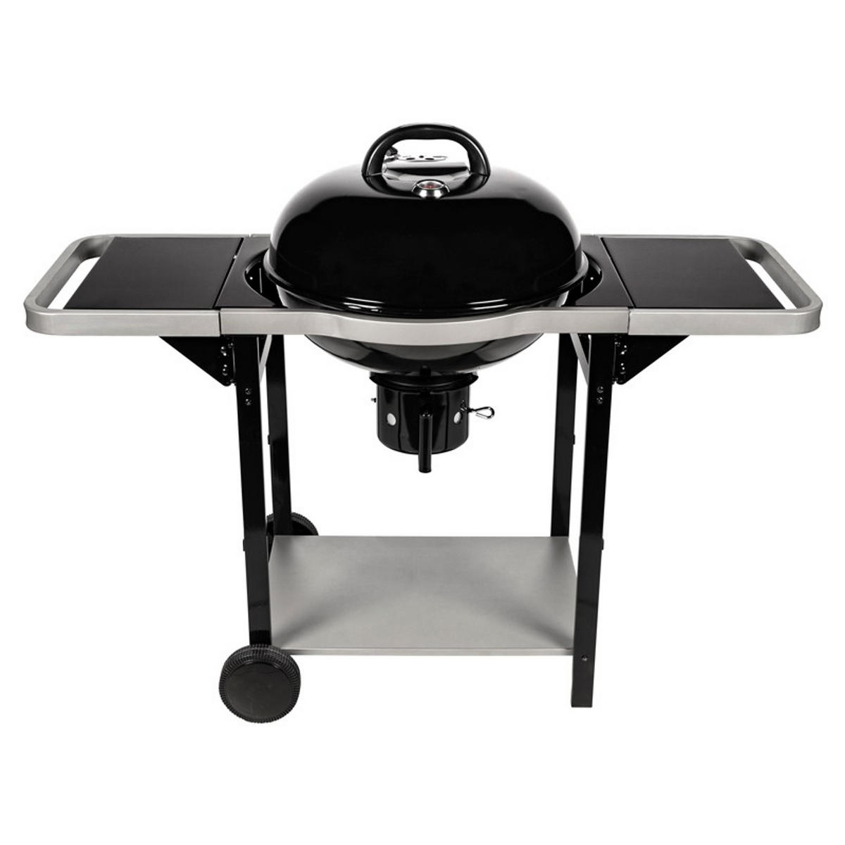 KUGELKOHLEGRILL Schwarz - Schwarz, Metall (58.5/104/135.5cm) - Somagic