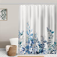 DUSCHVORHANG 180 x 180 cm 100% Polyester für Badewanne und Badezimmer waschbar schimmelresistent antibakteriell - Multicolor, Textil (180/180cm) - MCBOSON