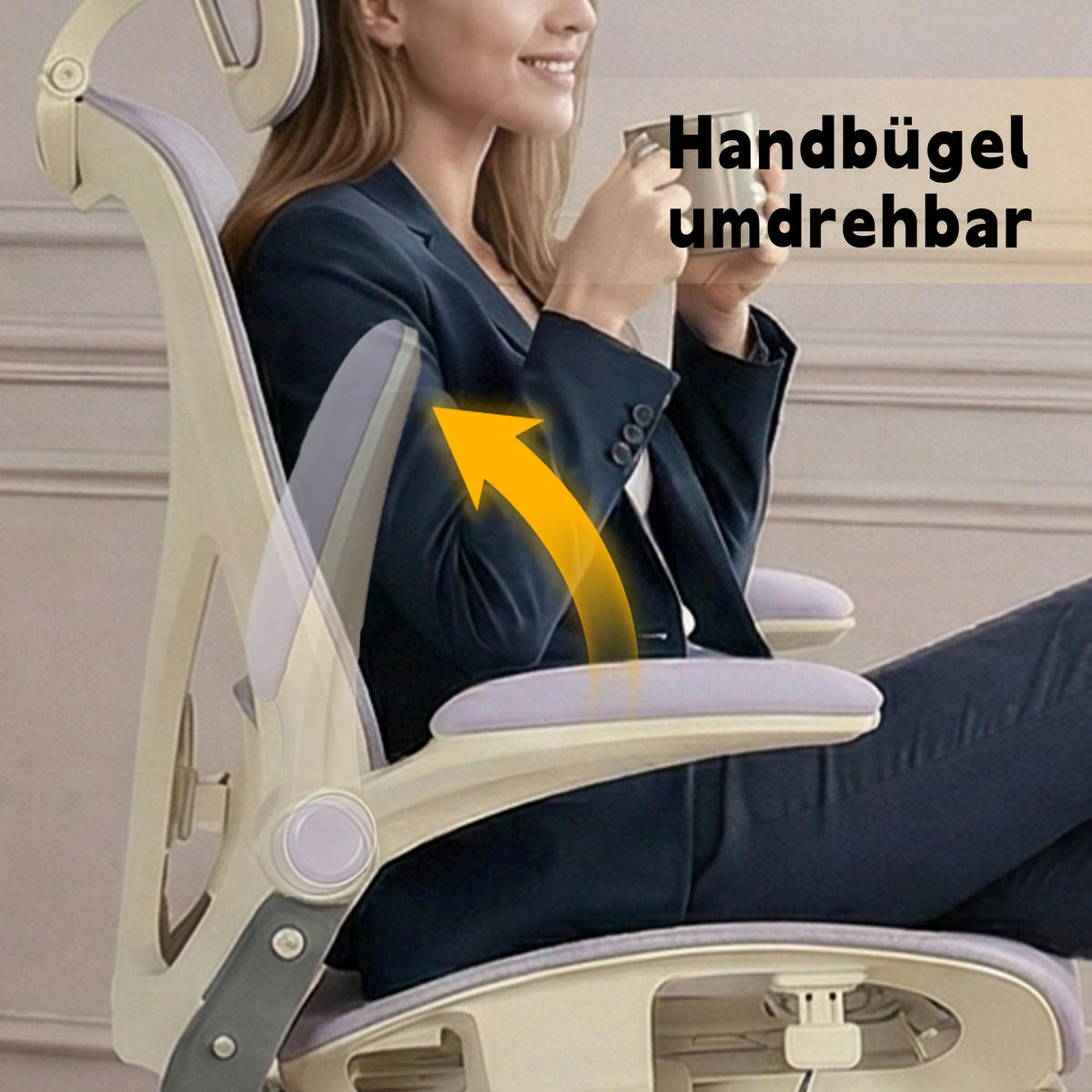 DREHSTUHL DE-40937 mit klappbarer Rückenlehne und 3D-Kopfstütze Violett - Lila, Metall (62/129/48.5cm) - ComfortXL