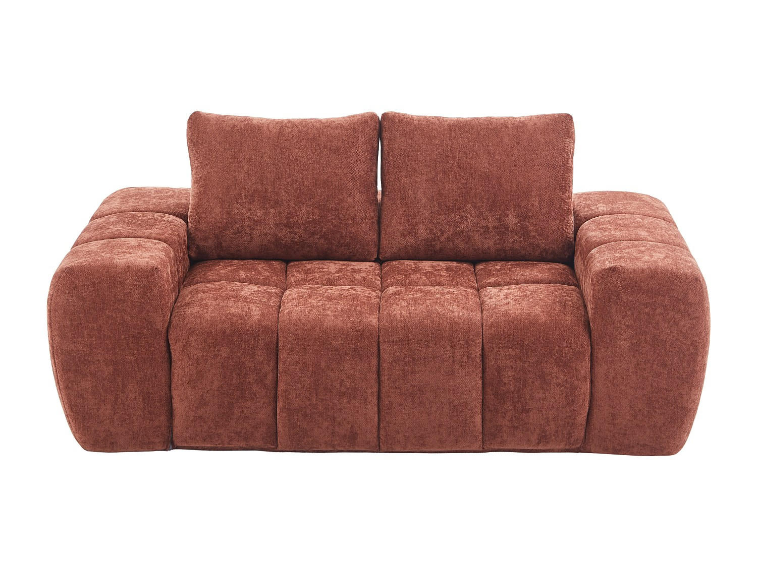 SOFA - 2 Personen - stoff - terracotta Benafo - Terracotta, Textil (190/84/104cm) - Vente-Unique
