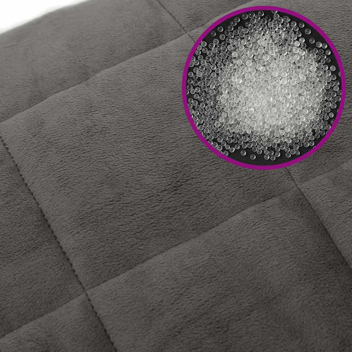 GEWICHTSDECKE Mit Bezug Grau 155/220 Cm 7 Kg Stoff - Grau, Textil (150/220cm) - vidaXL