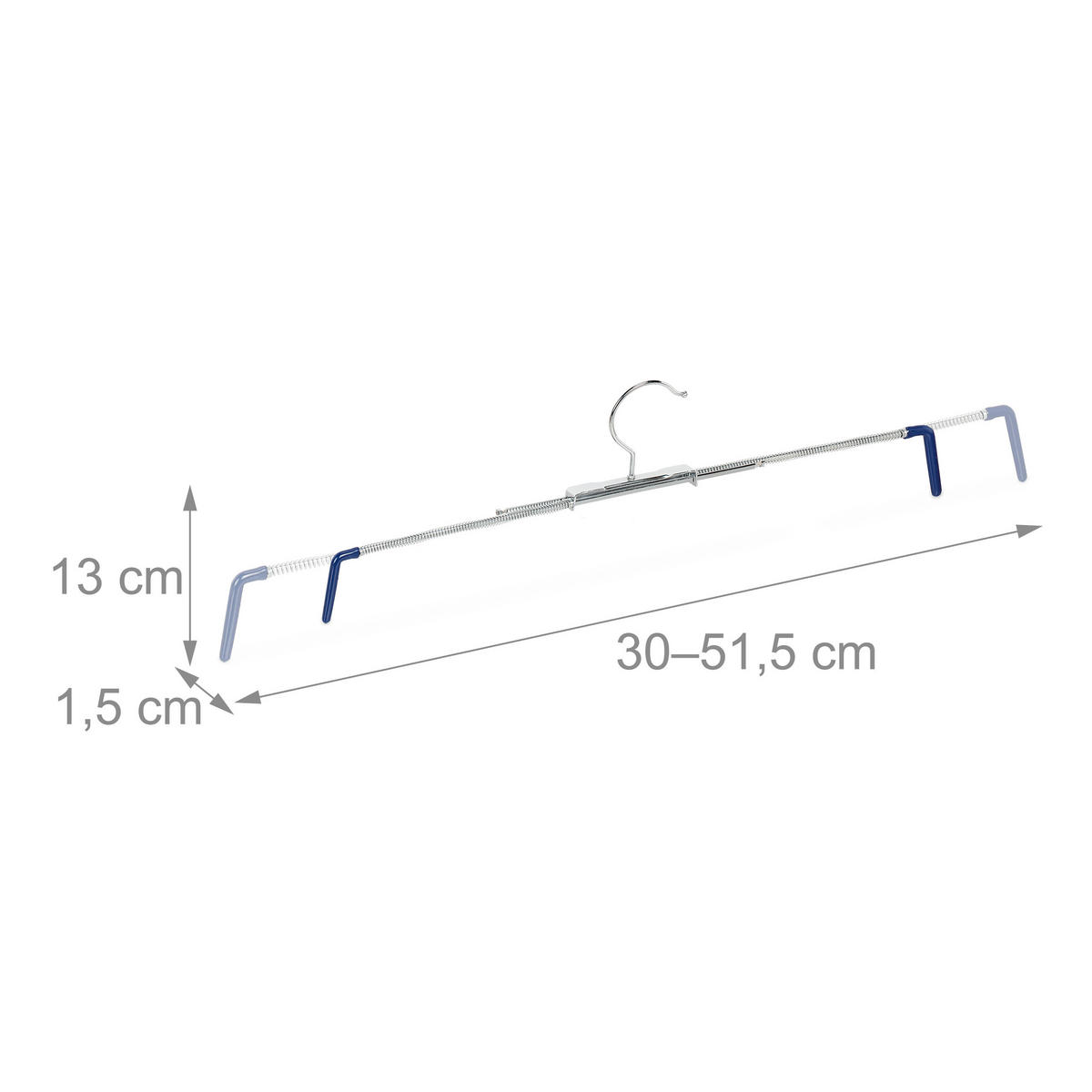 18XVEŠIAKOV na nohavice - strieborná, kov/plast (51.5/13/1.5cm) - Relaxdays