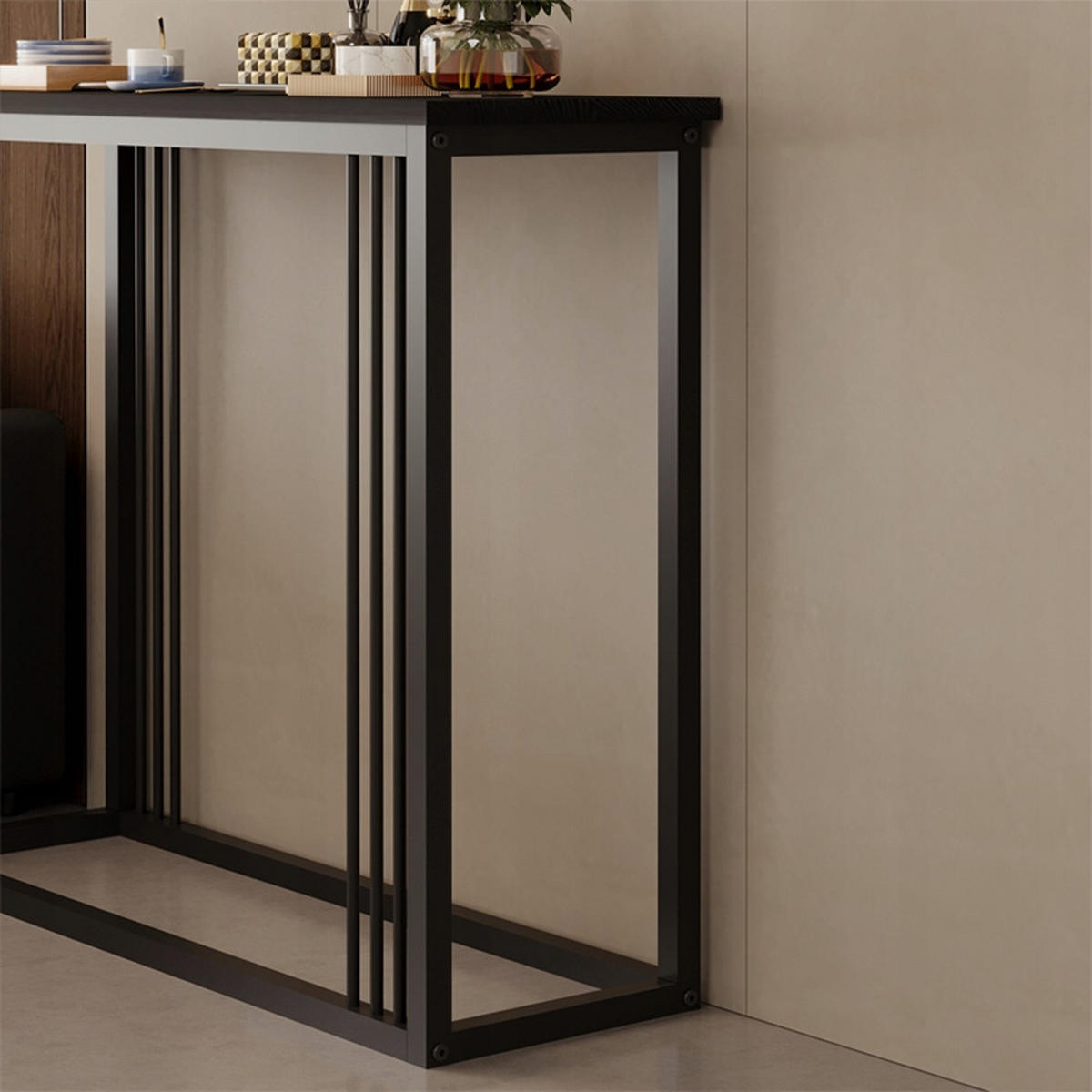 KONSOLE, schwarz 90/30/75 cm - Schwarz, Holzwerkstoff (90/75/30cm)
