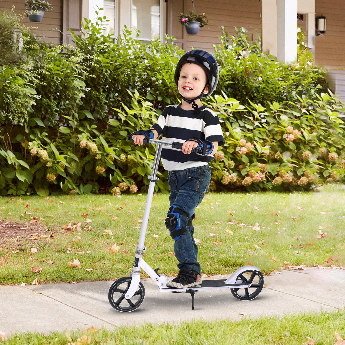 KINDERSCOOTER DE-16919 Pliable 4-fach höhenverstellbar Weiß - Weiß, Metall (88/37/100cm) - ComfortXL