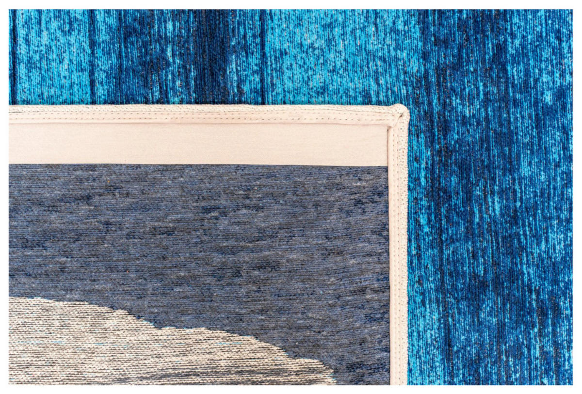 TEPPICH modern Flachgewebe BROOM Blau 240 x 340 cm - Blau, Textil (240/340cm) - Novatrend