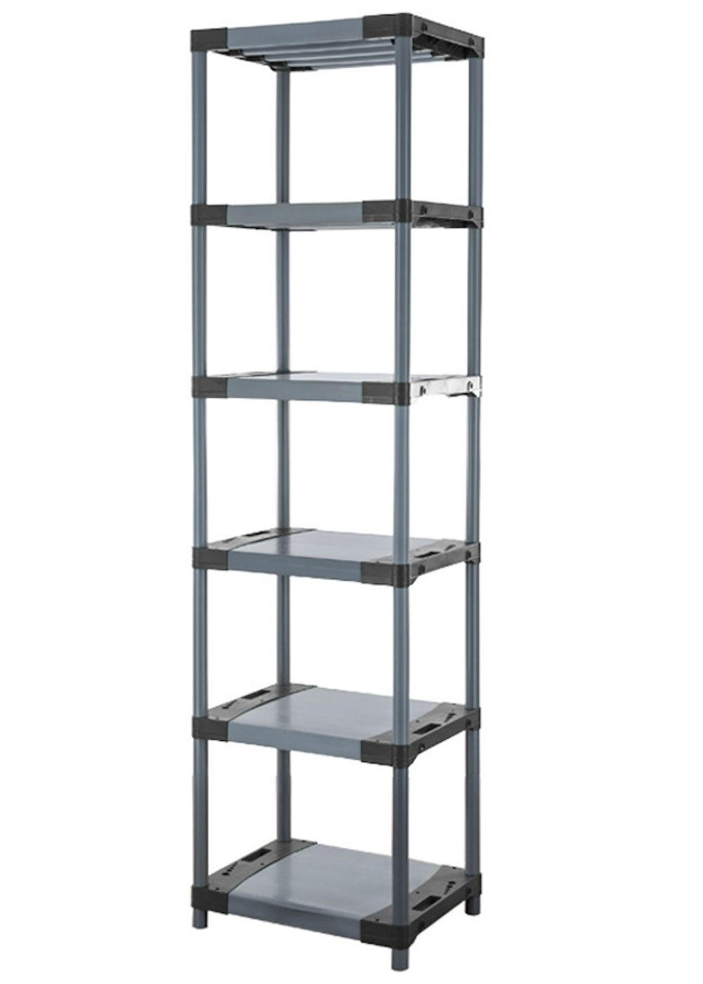 Proregal Kunststoffregal Grau 70x222x46 cm
