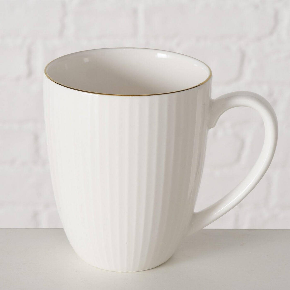TASSE Kelly 400 ml - Weiß, Keramik (400L) - Boltze Home