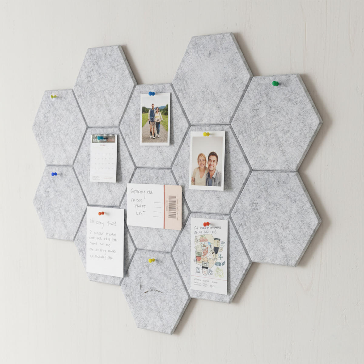 AKUSTICKÉ dosky - sivá, textil (30/0.9/26cm) - Relaxdays