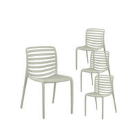 GARTENSTUHL Eros Grün 45 cm x 81 cm 4er-Set - Grün, Kunststoff (45/81/55cm) - Klast Home