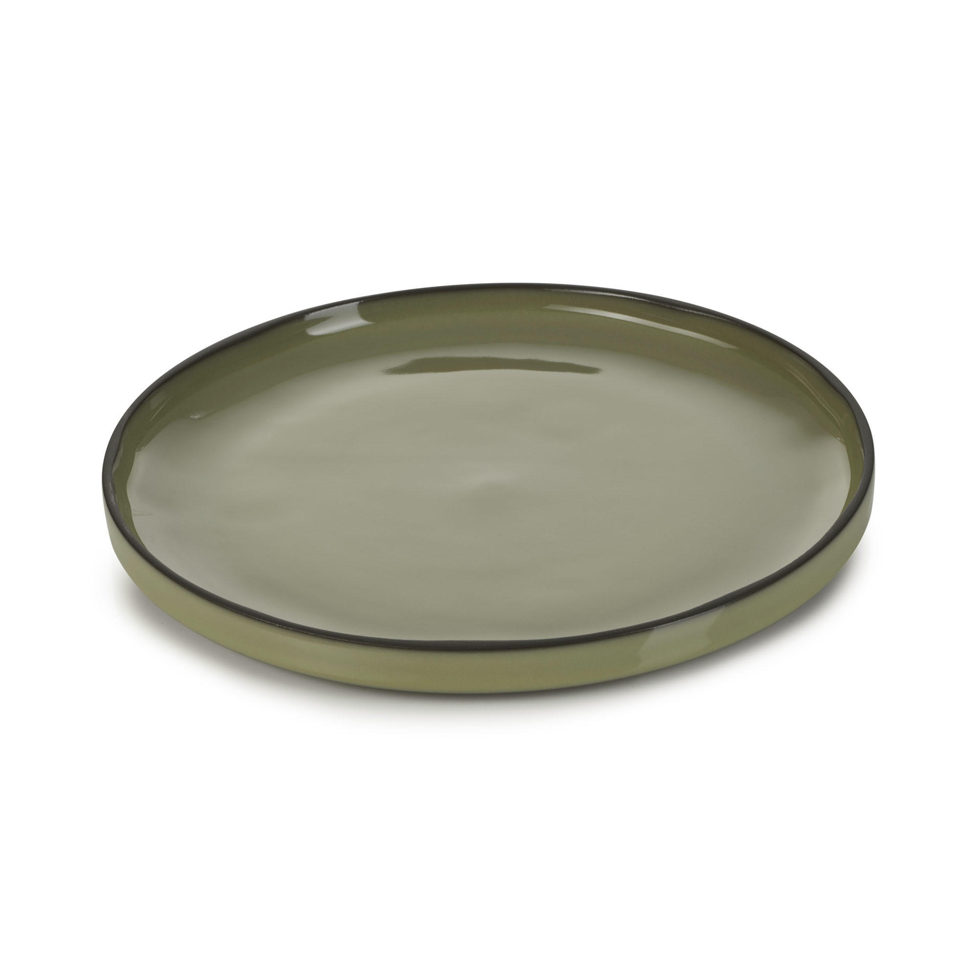 Revol Porcelaine France Dessertteller Dunkelgrün