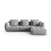 ECKSOFA modular links Bloom aus Samt grau 2 Sitzplätze - Grau, Textil (216/332cm) - Micadoni