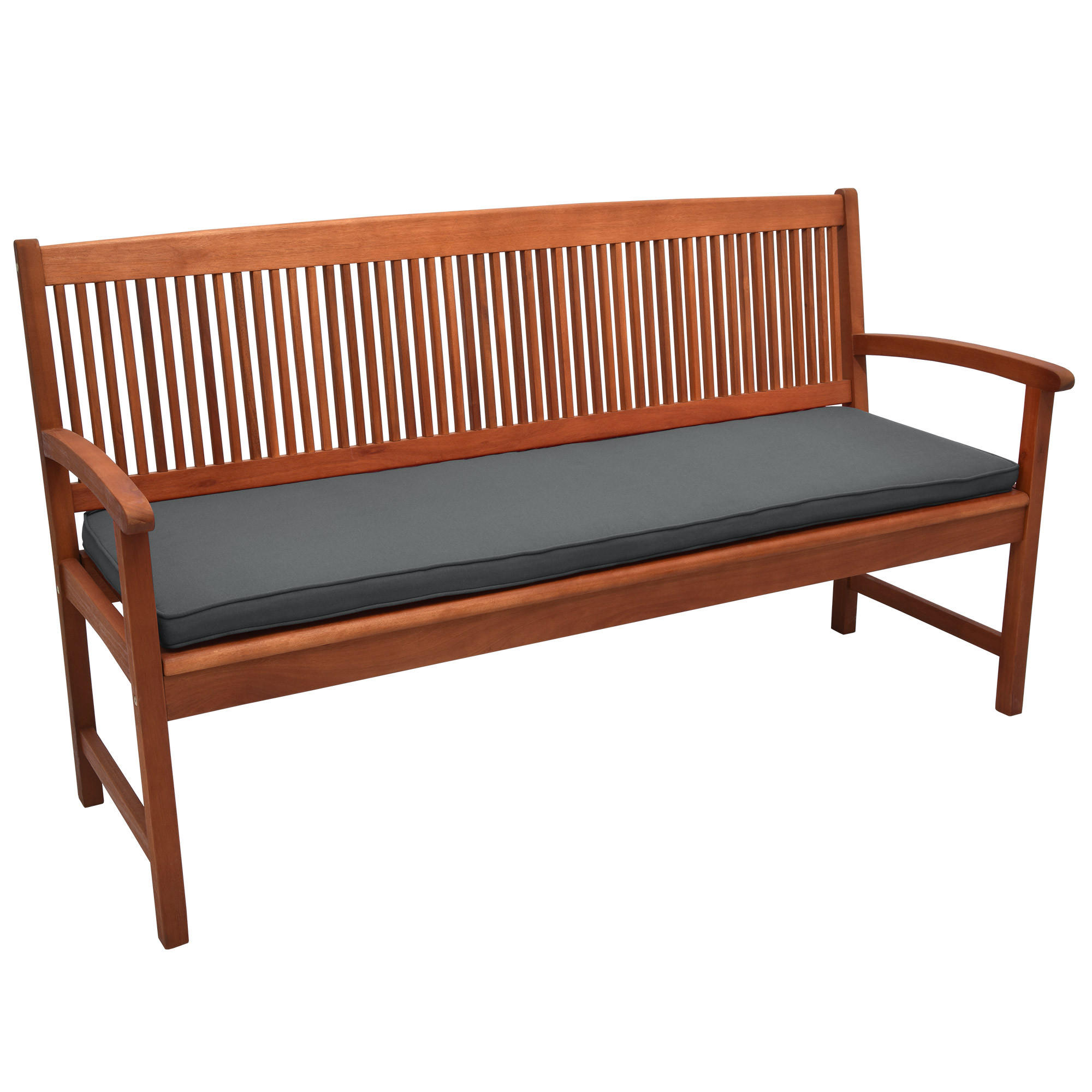 Beautissu Bankauflage Grau 48x5x120 cm