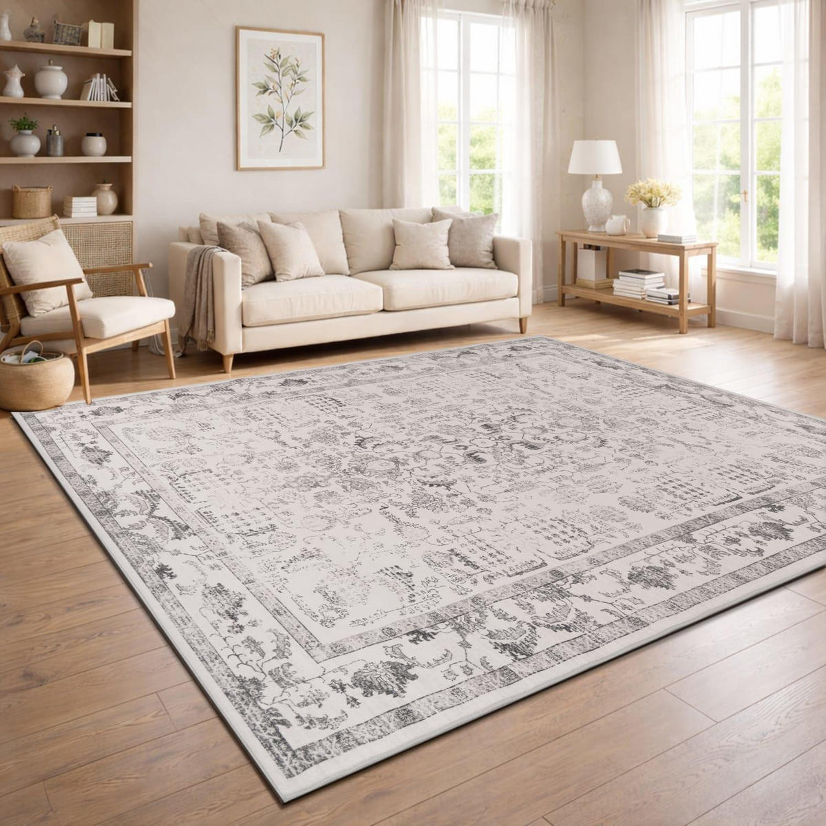 KURZFLOR-TEPPICH SEMER 427 GRAU 240X340 - Grau, Kunststoff (240/340cm) - Paco Home